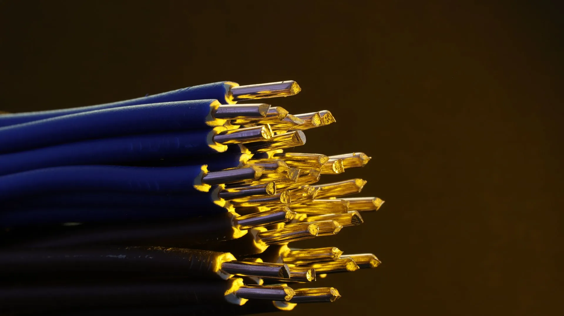 Stranded copper conductor detail