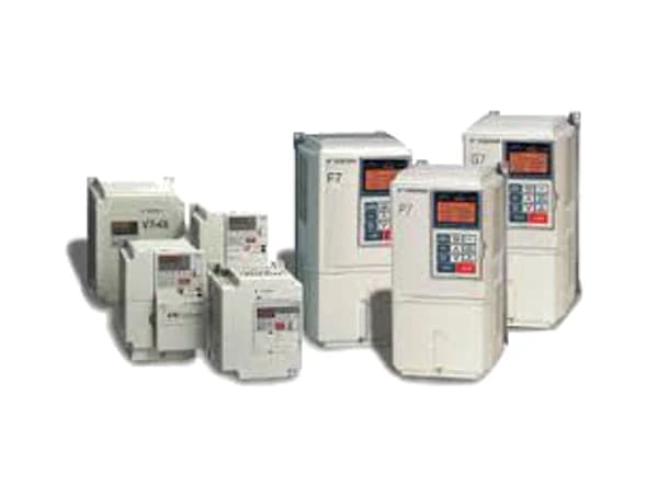 Yaskawa variable frequency drives in a range of frame sizes