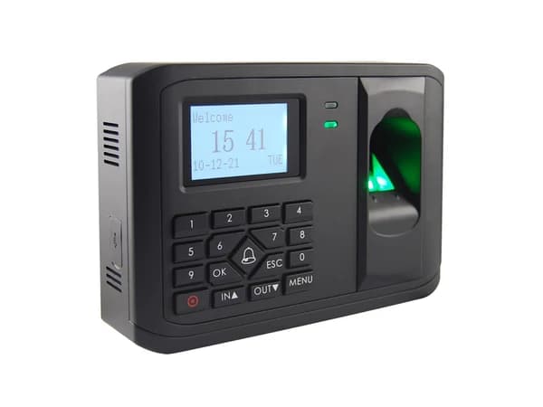 Access control terminal with a fingerprint reader and keypad