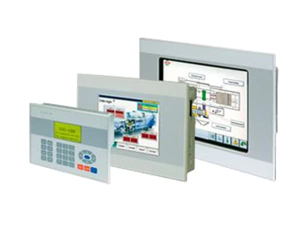 Operator keypad and two touch-screen HMI panels